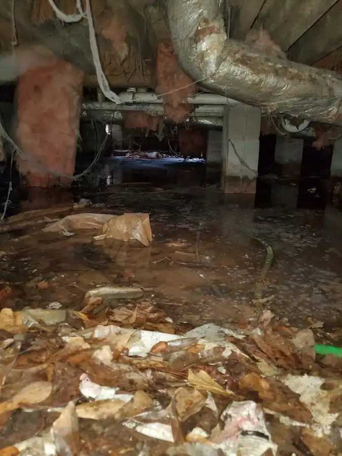Crawl space flood assessment for Commercial Water Damage Restoration in Avon Lake