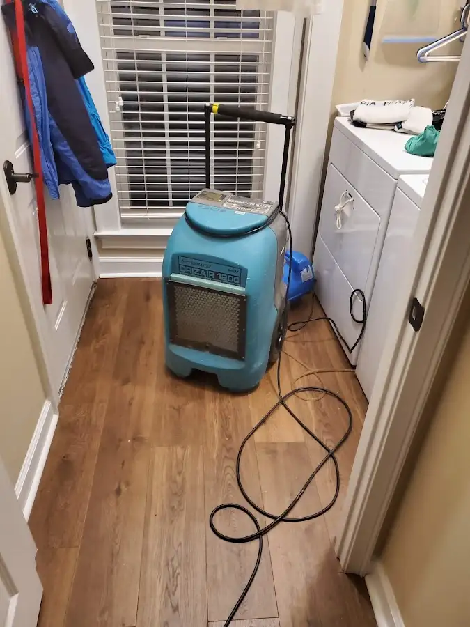 Commercial dehumidifier deployed for Flood Damage Cleanup in Avon Lake